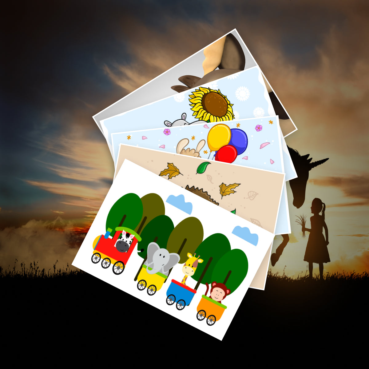 Das NEINhorn + Das NEINhorn und die Schlangeweile + Das NEINhorn und der Geburtstag + 1 exklusives Postkartenset