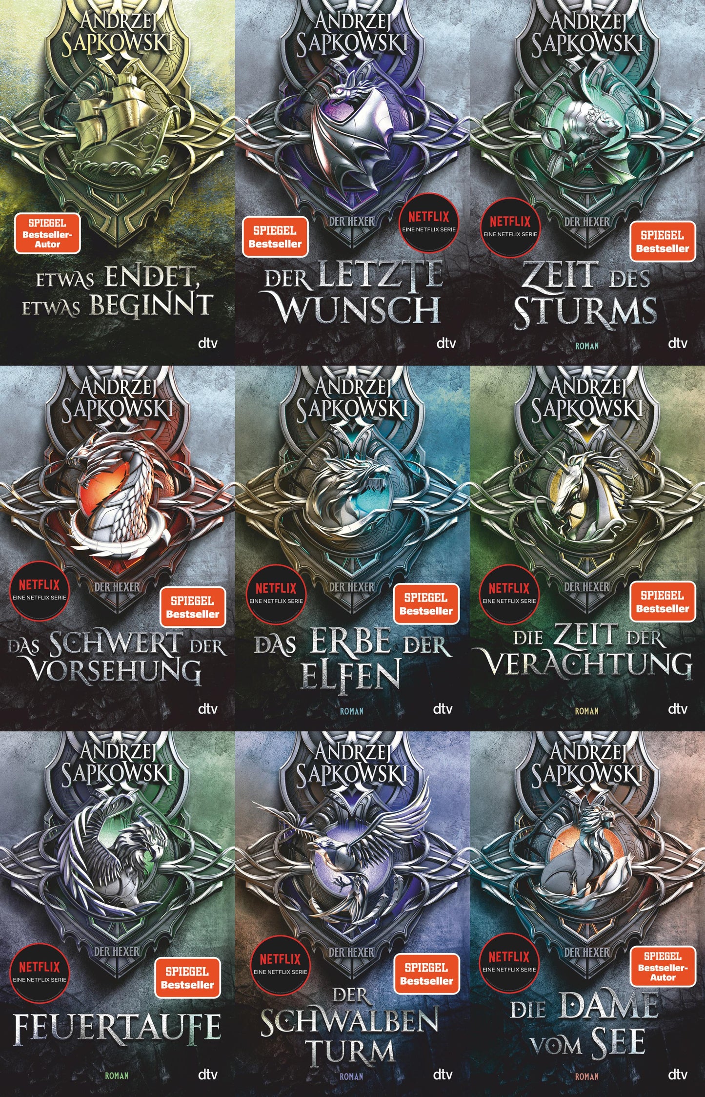 Die Hexer-Saga; alle Bände der epischen Fantasy-Serie von Andrzej Sapkowski - die Vorlage zur Netflix-Serie 'The Witcher'