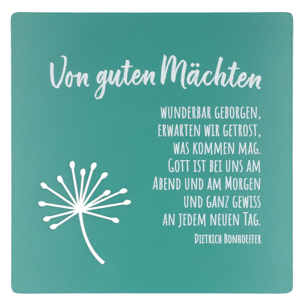 Edelstahltafel - Von guten Mächten