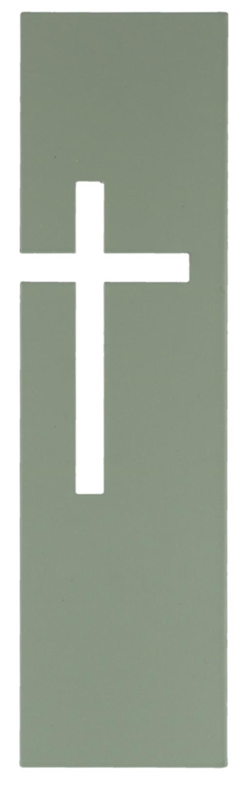 Edelstahltafel zum Aufhängen - Kreuz