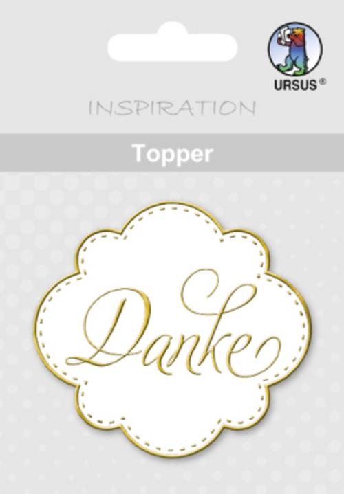 URSUS 8 Topper \"Danke\", weiß/gold