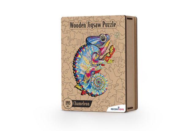 Wooden Puzzle Chameleon