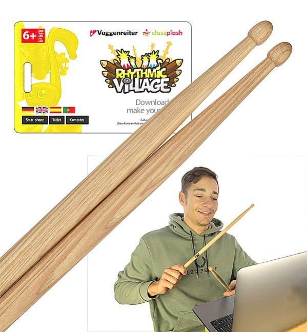 Rhythmic Village Set (App) mit Drum Sticks