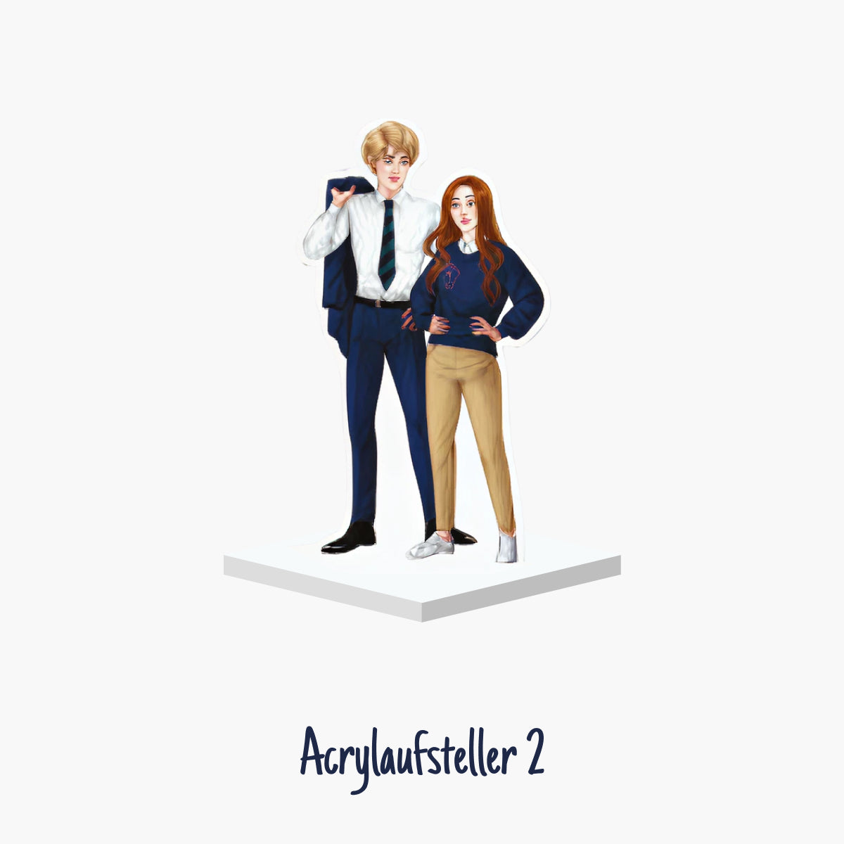 Acrylaussteller 2 Anyone zur Dunbridge Academy 2.0-Reihe von Sarah Sprinz – Charakterfiguren als Acrylfigur bei Buchserien.de