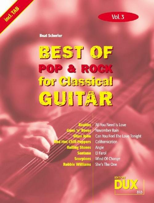 Buchcover: Best of Pop & Rock for Classical Guitar Vol. 3