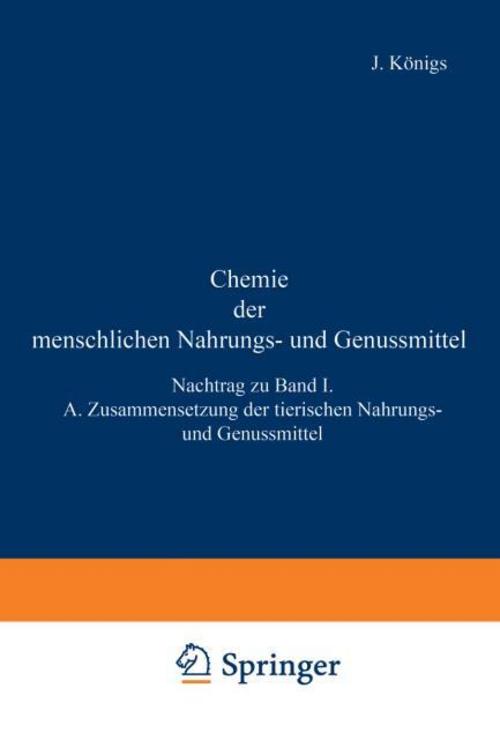 Buchcover: Chemie der menschlichen Nahrungs- und Genussmittel