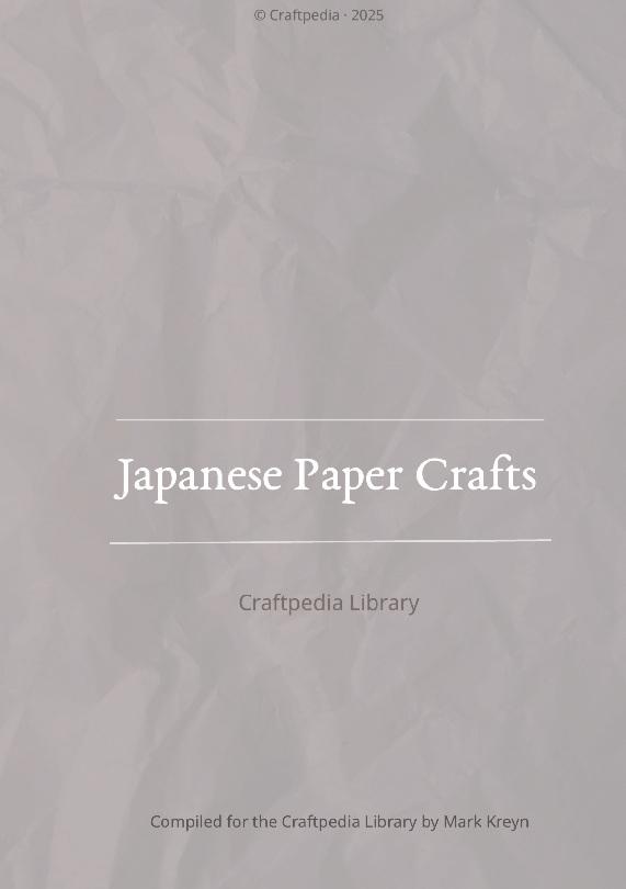 Buchcover: Japanese Paper Crafts