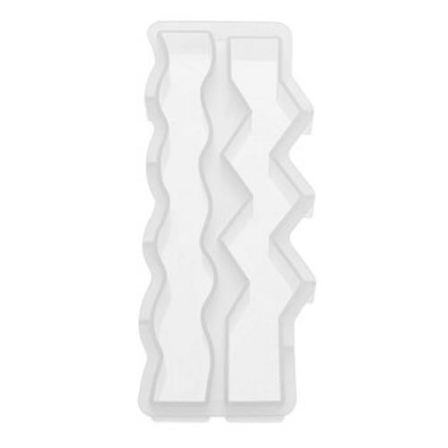 Silikon-Kerzengießform Welle Zickzack 23x2,8x2,5cm