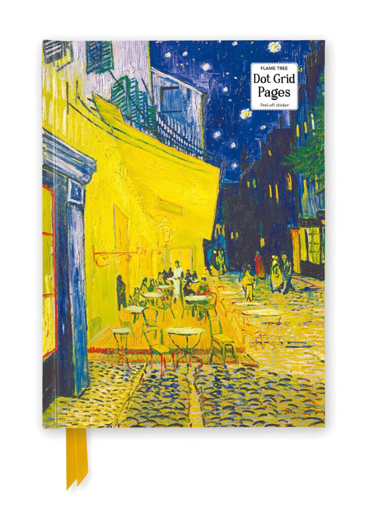 Vincent Van Gogh: Café Terrace (Foiled Dot Grid Journal)