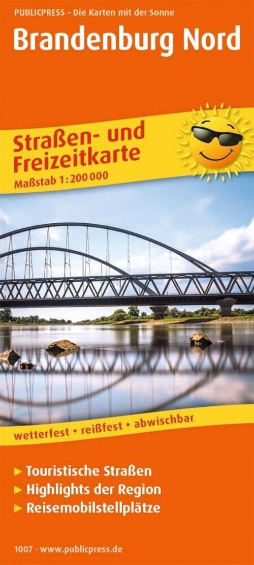 Brandenburg Nord Straßen- und Freizeitkarte 1 : 200 000