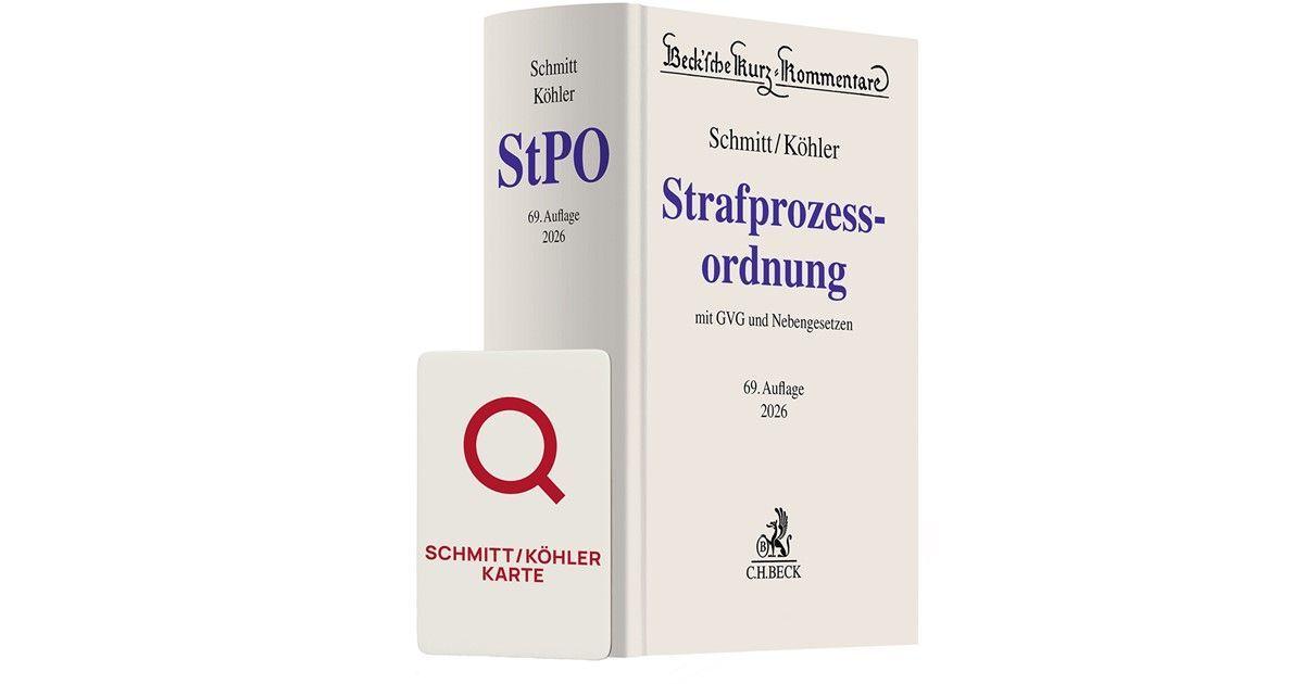 Schmitt/Köhler StPO Chat-Book 2026: Buch + KI-Anwendung FRAG DEN SCHMITT/KÖHLER