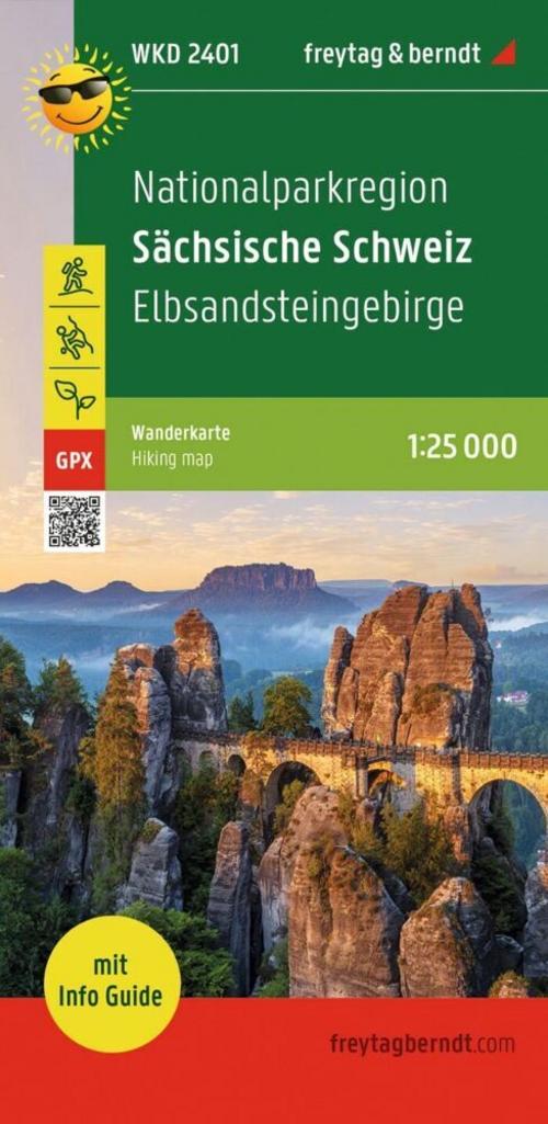 Nationalparkregion Sächsische Schweiz, Wanderkarte 1:25.000, mit Infoguide, freytag & berndt, WKD 2401