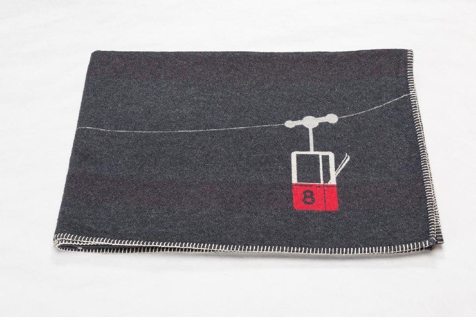 Buchcover: Fussenegger Designer-Flanelldecke - \"Gondel\" anthrazit 140/200 cm