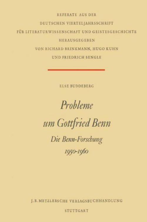 Probleme um Gottfried Benn