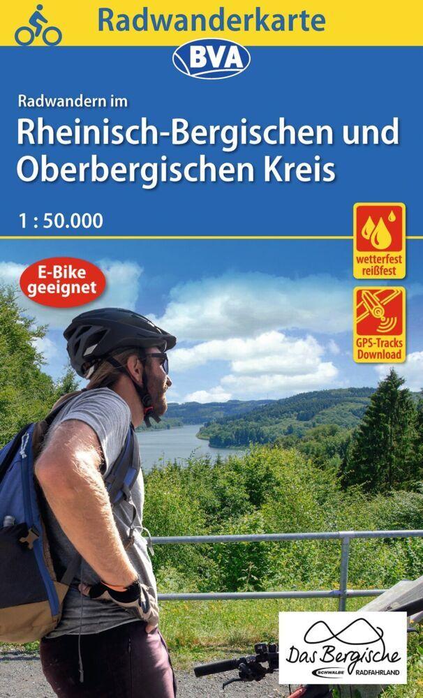 Radwanderkarte BVA Radwandern im Rheinisch-Bergischen und Oberbergischen Kreis 1:50.000, r