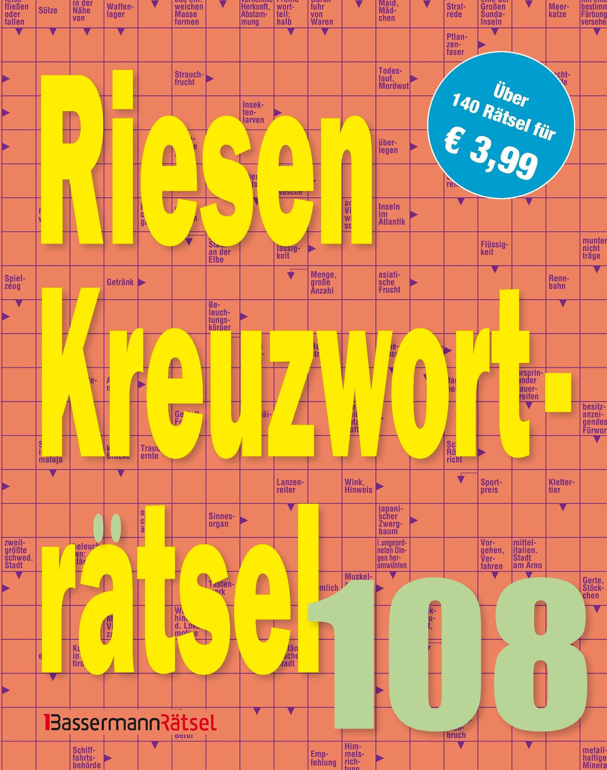 Riesen-Kreuzworträtsel 108 (5 Exemplare à 3,99 EUR)