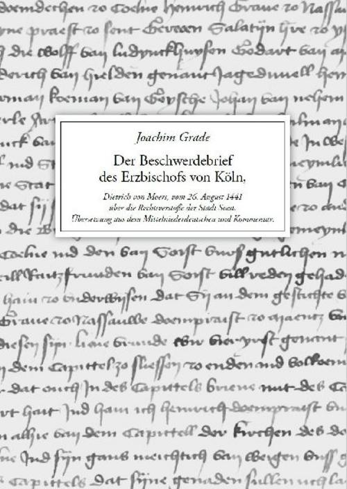Der Beschwerdebrief des Erzbischofs von Köln