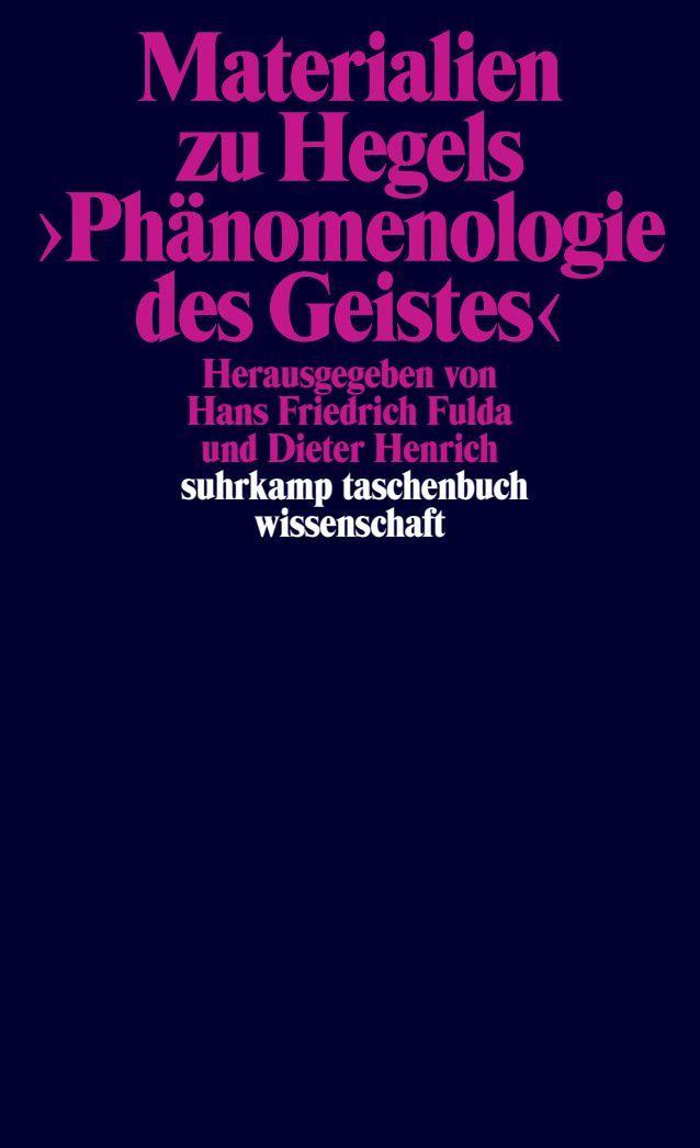 Buchcover: Materialien zu Hegels Phänomenologie des Geistes