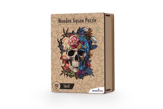Wooden Jigsaw Puzzle Skull