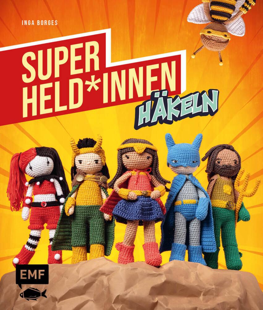 Buchcover: Superhelden und -heldinnen häkeln