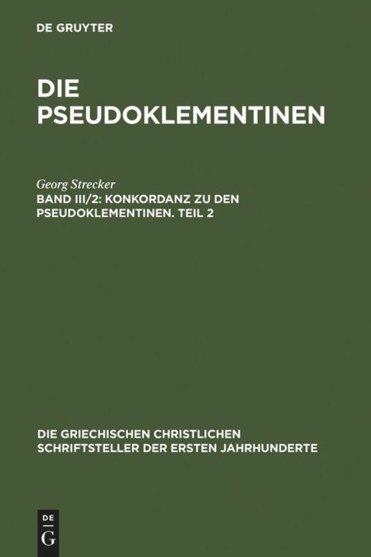 Konkordanz zu den Pseudoklementinen, Teil 2