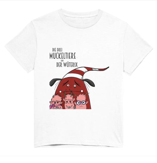 Kinder T-Shirt \"Die drei Muckeltiere & der Wüterix\"
