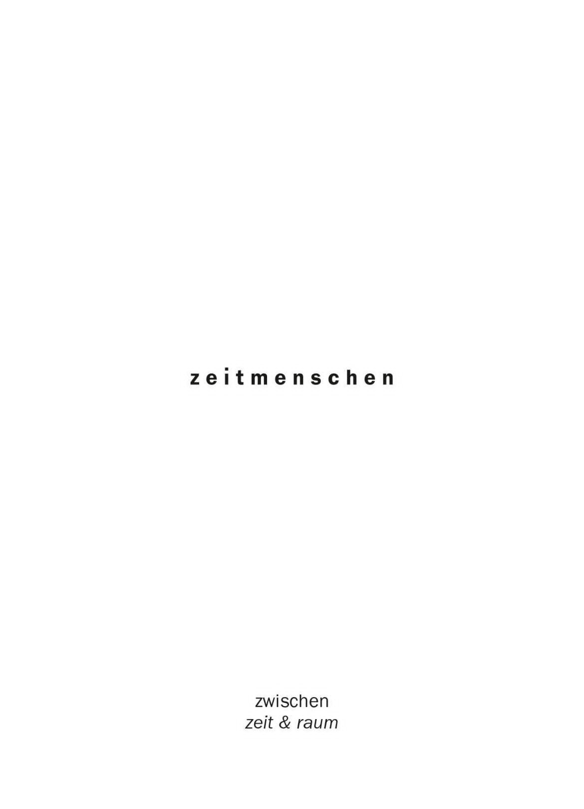 Buchcover: zeitmenschen