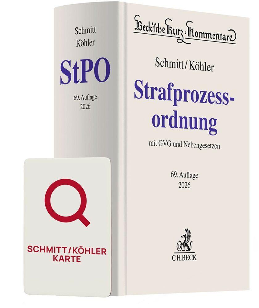 Schmitt/Köhler StPO Chat-Book 2026: Buch + KI-Anwendung FRAG DEN SCHMITT/KÖHLER