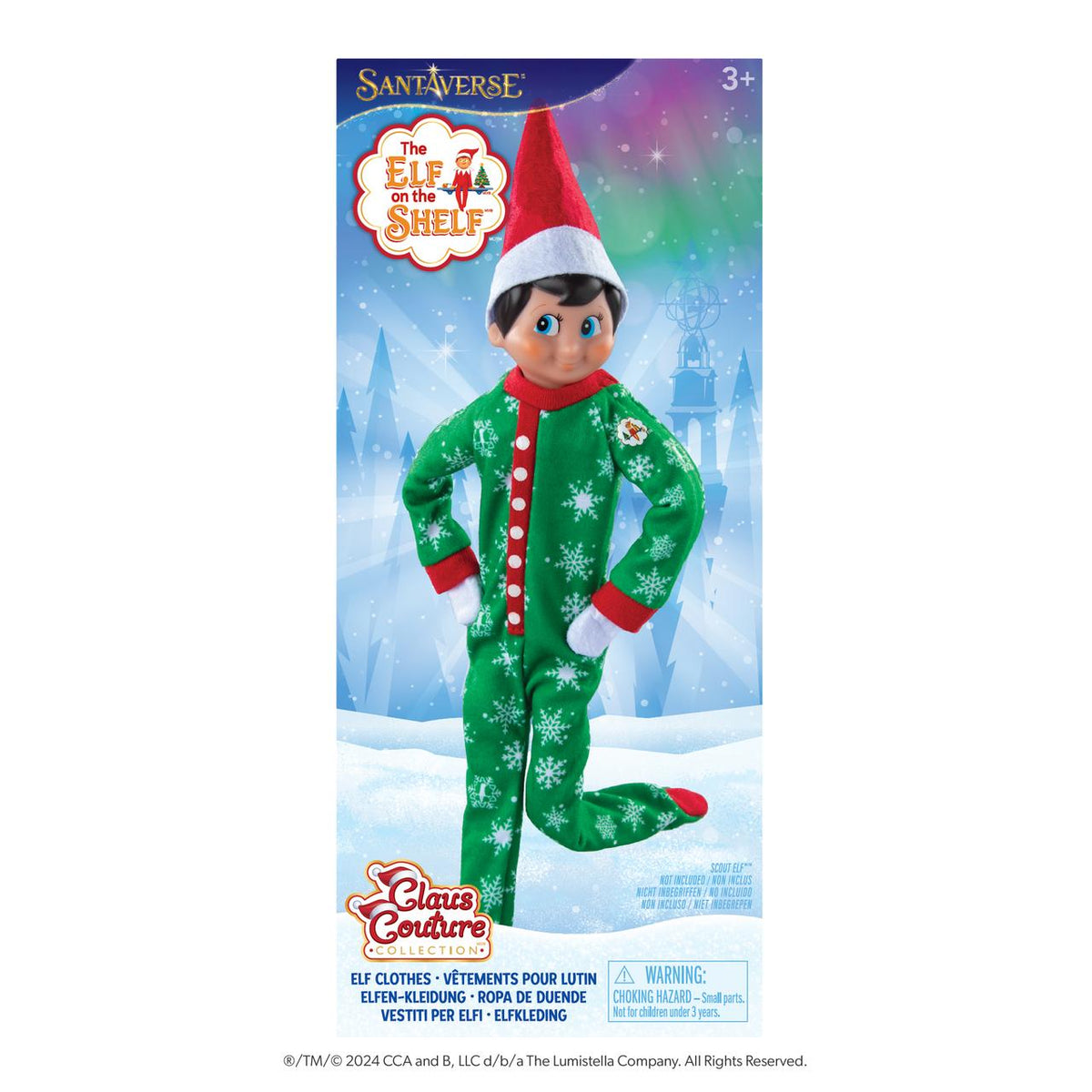 the ELF on the SHELF - Elf Outfit Snowflake Snuggle PJs