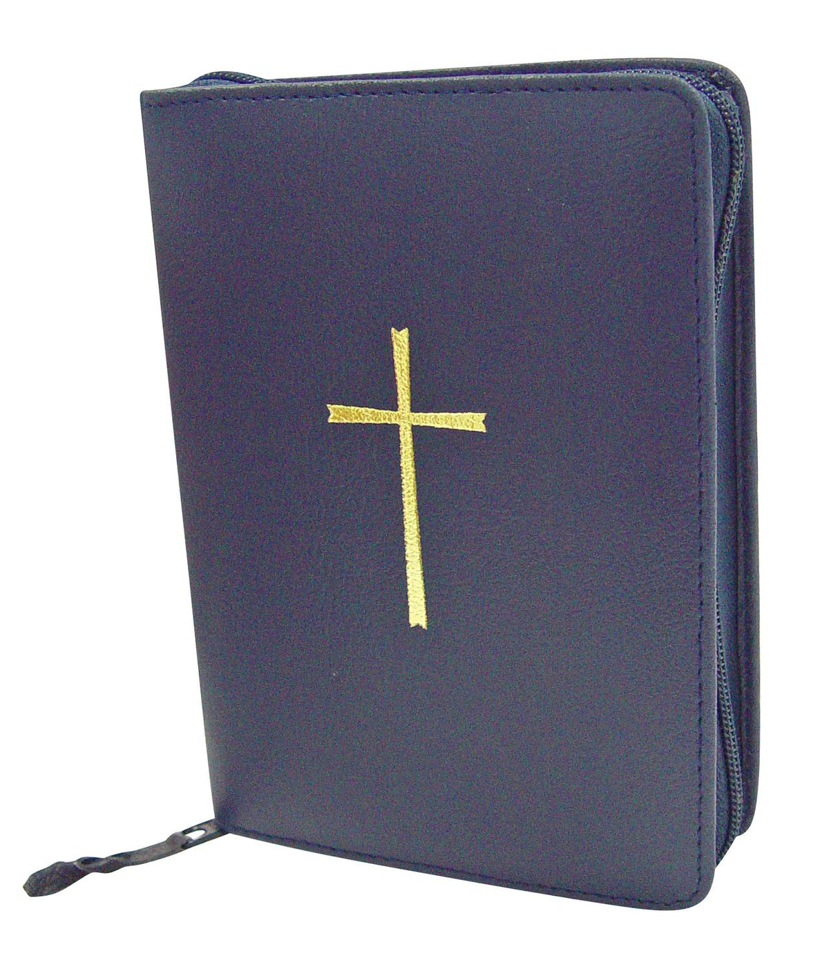 Buchcover: Gotteslobhülle Blau mit Kreuz gold