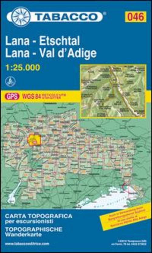 Tabacco Wandern 1 : 25 000 Lana Etschtal
