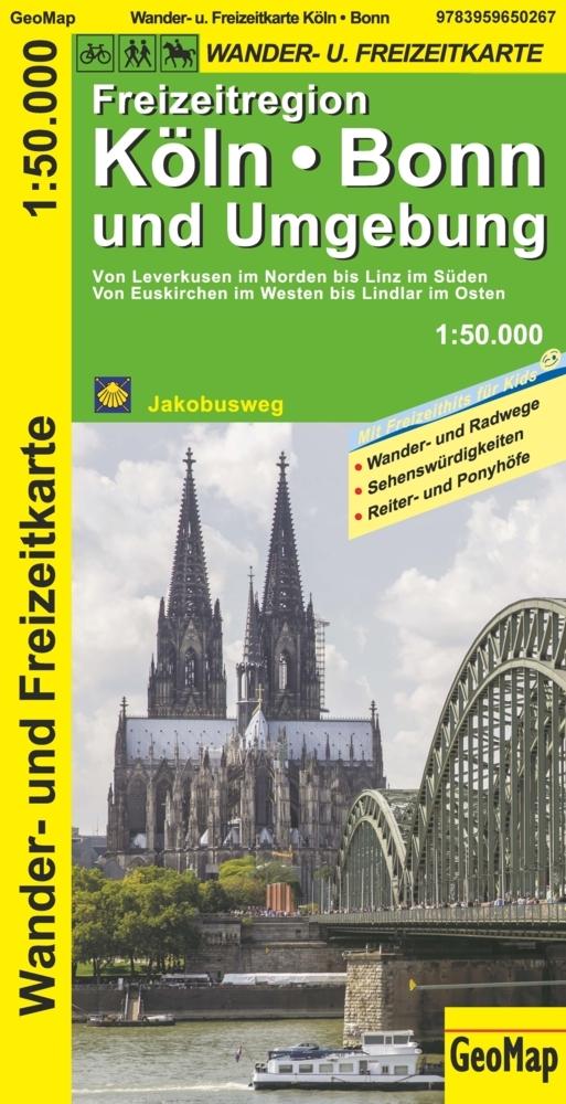 Köln, Bonn und Umgebung - Wander- und Freizeitkarte 1:50 000