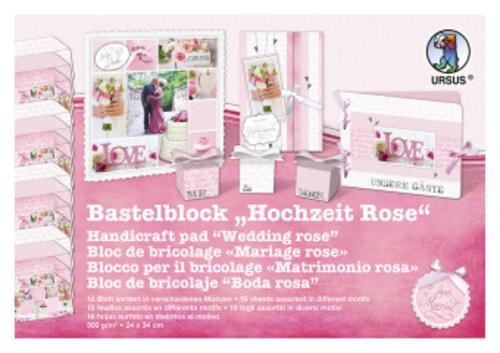 URSUS Bastelblock \"Hochzeit Rose\"