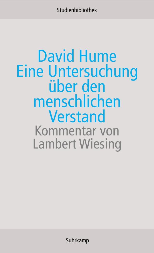 Buchcover: Eine Untersuchung über den menschlichen Verstand
