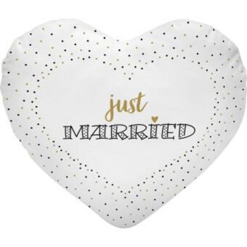 Buchcover: Plüschkissen Herz Just married