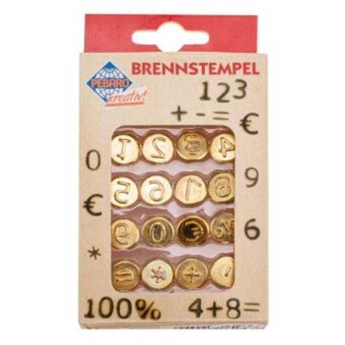 Brennstempel Zahlen/Zeichen 16tlg