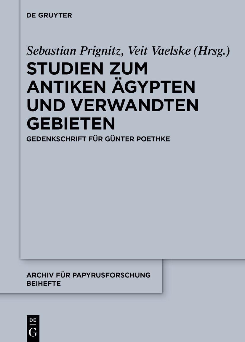 Studien zum antiken Ägypten und verwandten Gebieten