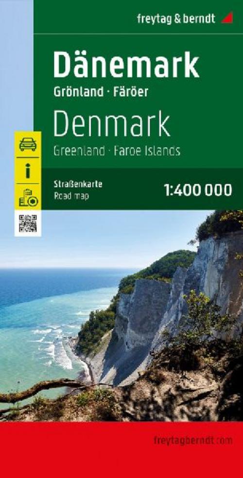 Dänemark - Grönland - Färöer, Straßenkarte 1:400.000, freytag & berndt