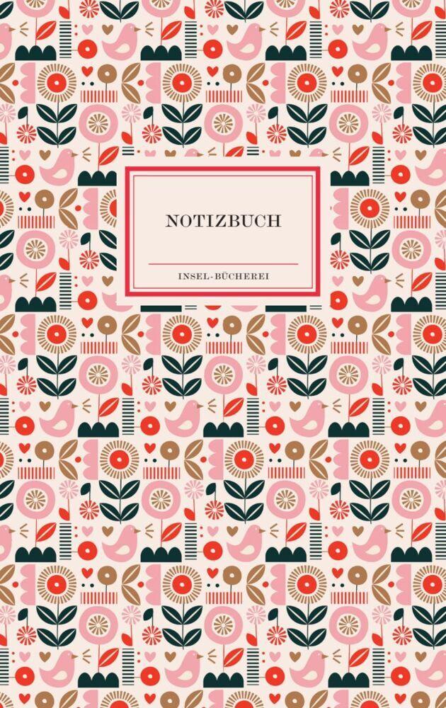 Notizbuch Insel-Bücherei 'Puderrosa Blumen retro'