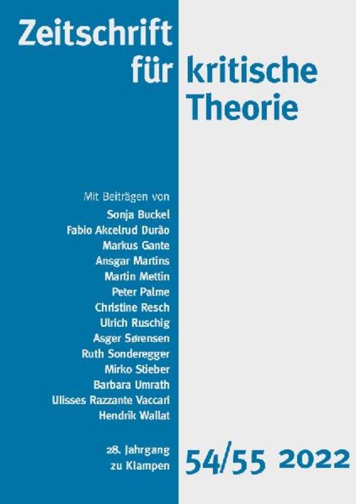 Zeitschrift für kritische Theorie, Heft 54/55