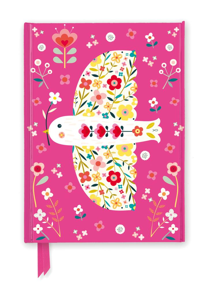 Bee Brown: Pink Floral Dove (Foiled Journal)