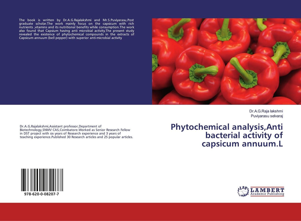 Buchcover: Phytochemical analysis,Anti bacterial activity of capsicum annuum.L