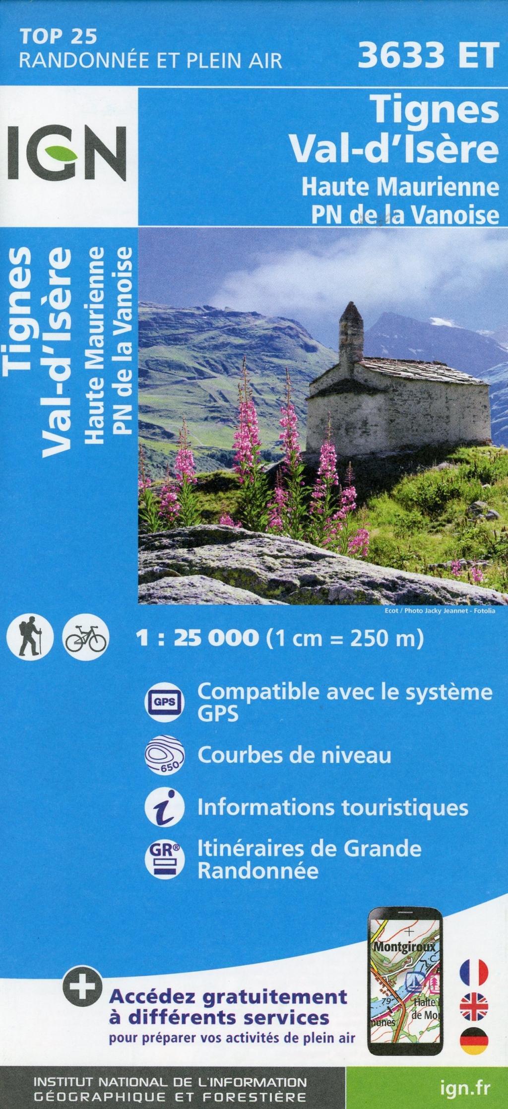 Tignes - Val d'Isère - Haute Maurienne - Parc National de la Vanoise 1:25 000