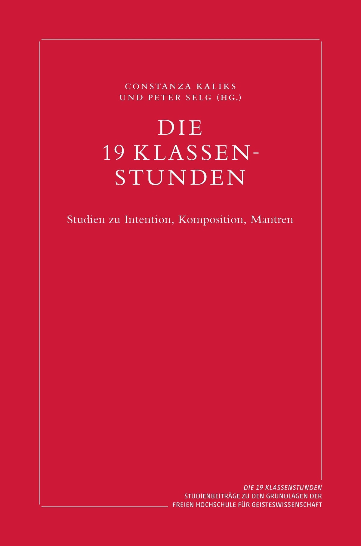 Buchcover: Die 19 Klassenstunden