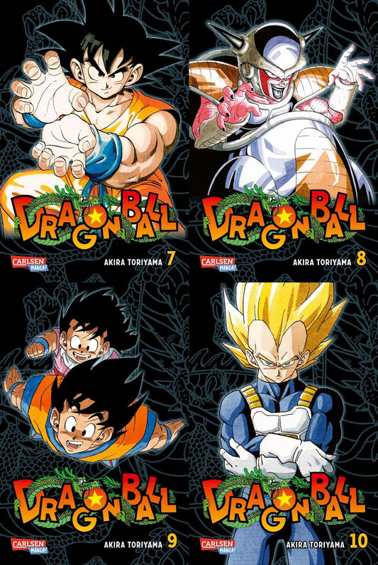 Akira Toriyama - Dragon Ball Massiv Buchset Band 7 -10 - Carlsen Manga Taschenbuch Sammelbände - Son Goku Abenteuer, Action, Kampfkunst und Shonen Klassiker für Manga-Fans mit exklusivem Lesezeichen