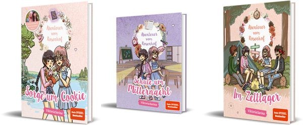 Die Abenteuer vom Rosenhof-Set: 3 Bücher + 1 exklusives Postkartenset