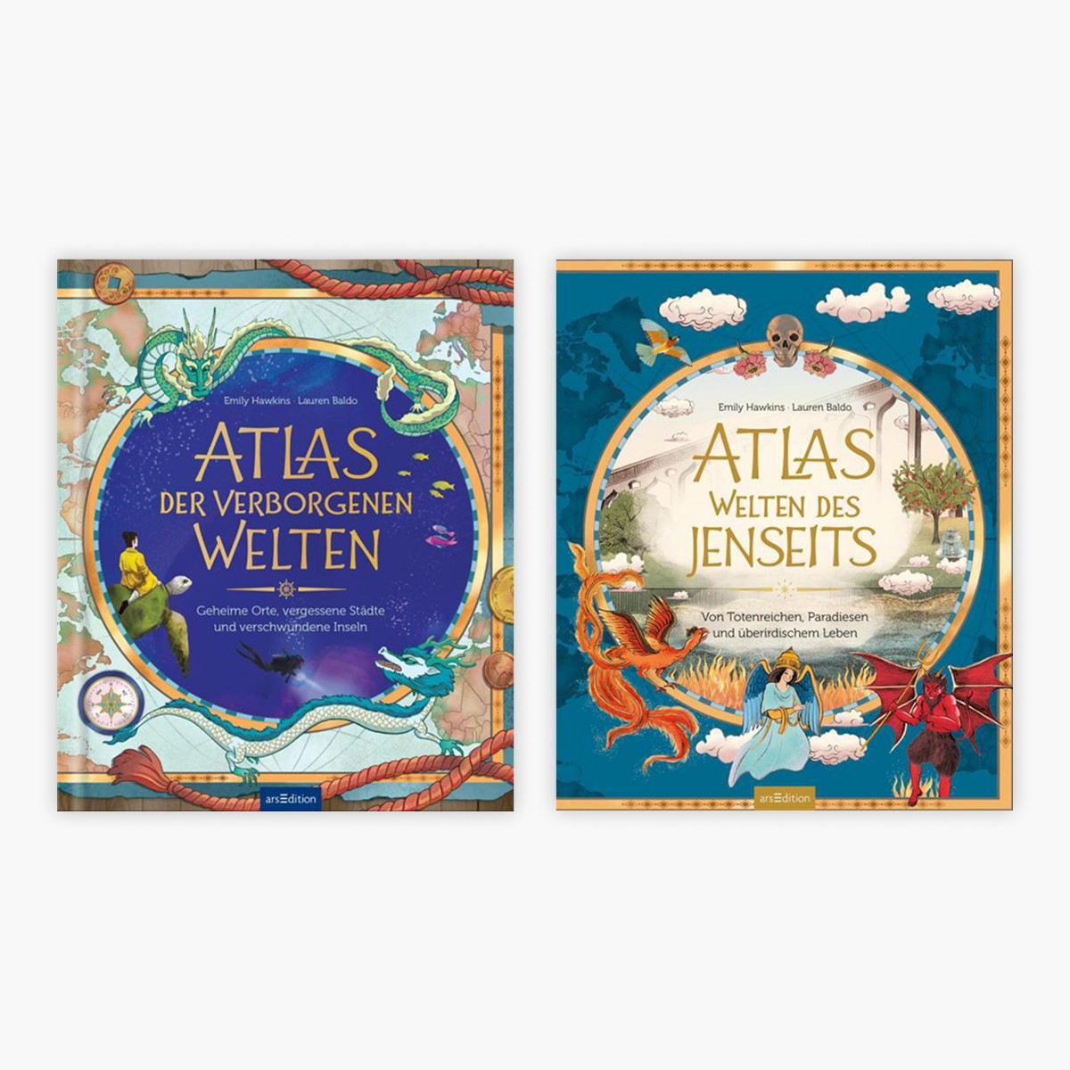 Atlas der verborgenen Welten + Atlas - Welten des Jenseits + 1 exklusives Postkartenset