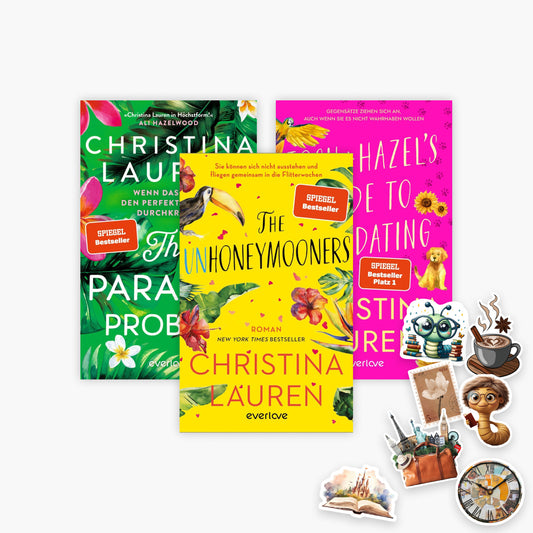 The Unhoneymooners + The Paradise Problem + Josh and Hazel's Guide to Not Dating + 1 exklusives Stickerset