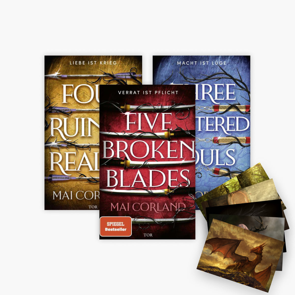 The Broken Blades Band 1-3 plus 1 exklusives Postkartenset