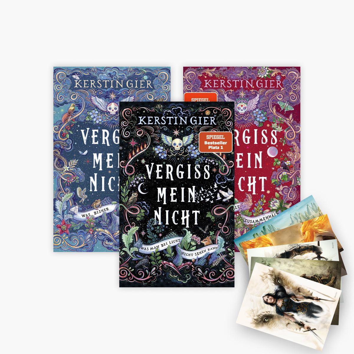 Die Vergissmeinnicht-Trilogie Band 1-3 mit Sonderausstattung + 1 exklusives Postkartenset